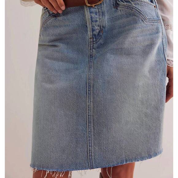 FREE PEOPLE Dresses & Skirts - NEW FREE PEOPLE women's we the free suzy denim midi skirt in sun stoned blue